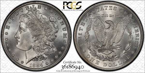 1884 PCGS MS67+ CAC Morgan Dollar - Image 3