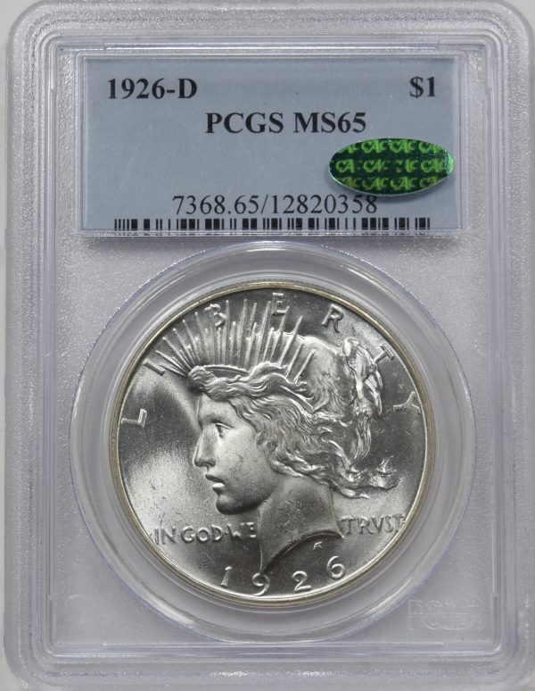 1926-D PCGS MS65 CAC PEACE DOLLAR