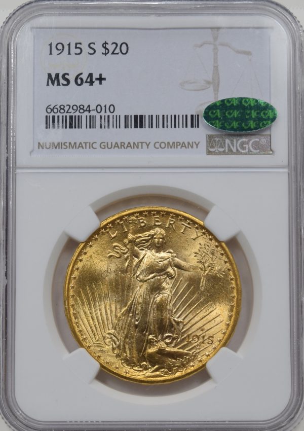 1915-S NGC MS64+ CAC SAINT GAUDENS