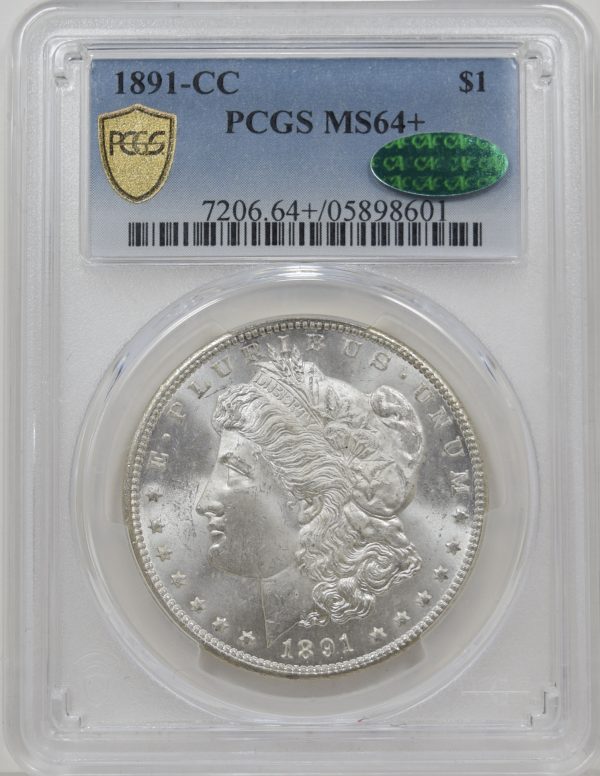 1891-CC PCGS MS64+ CAC Morgan Dollar