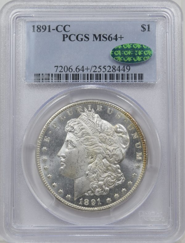 1891-CC PCGS MS64+ CAC Morgan Dollar