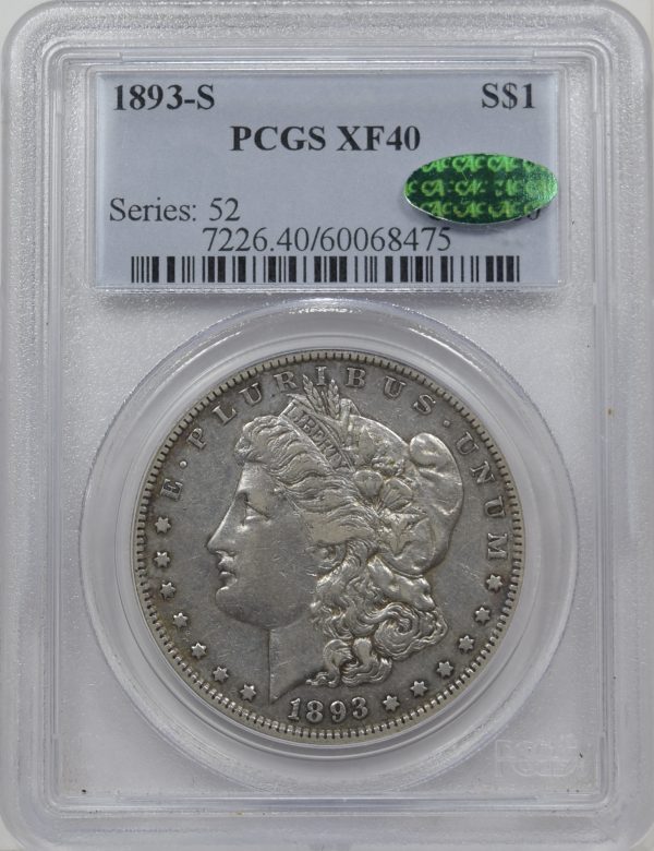 1893-S PCGS XF40 CAC Morgan Dollar