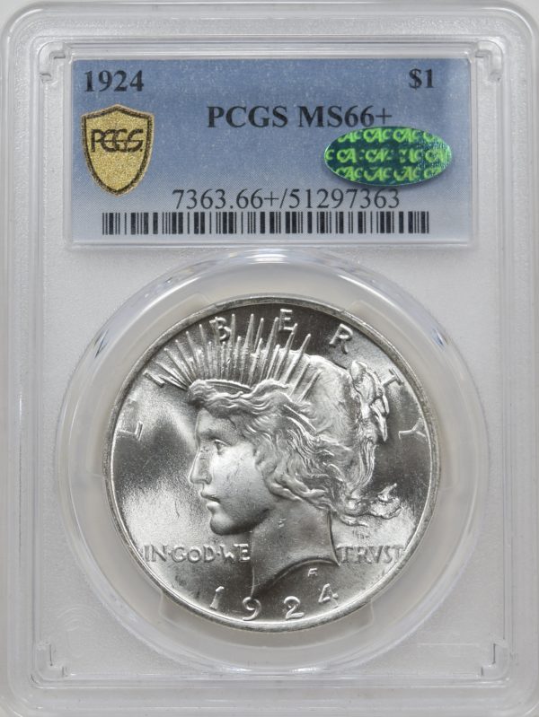 1924 PCGS MS66+ CAC PEACE DOLLAR