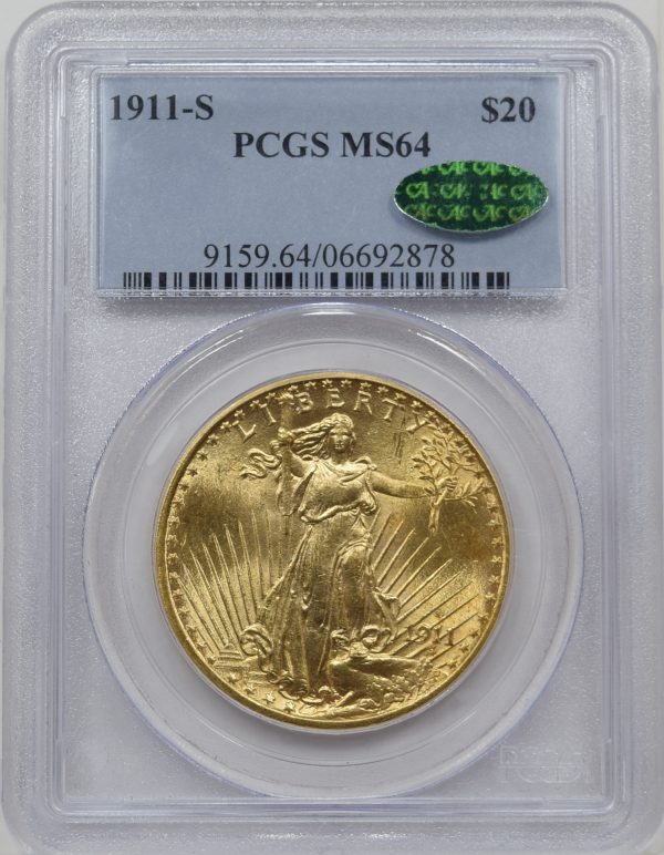 1911-S PCGS MS64 CAC SAINT GAUDENS