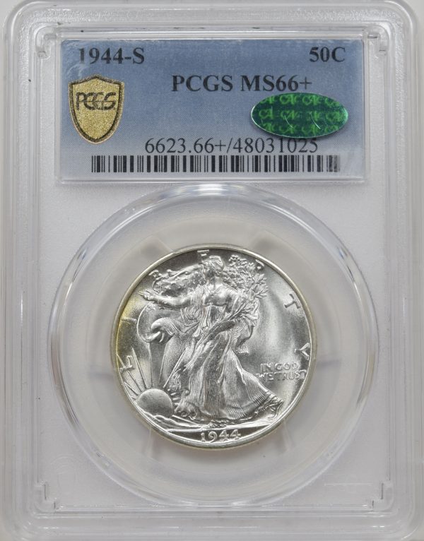 1944-S PCGS MS66+ CAC WALKING LIBERTY HALF DOLLAR